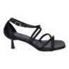 Sandalias de tacón fino fiesta para mujer color negro B-5099