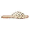 Sandalias doradas planas cómodas cruzada mujer BP-2317