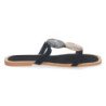 Sandalias planas cómodas con abalorios color negro mujer BP-2320