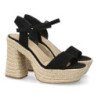 Sandalias de tacón y plataforma para mujer color negro CF-5079