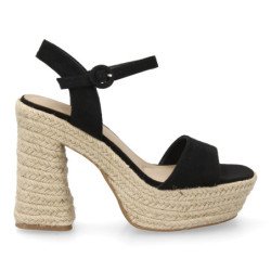 Sandalias de tacón y plataforma para mujer color negro CF-5079