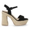 Sandalias de tacón y plataforma para mujer color negro CF-5079