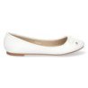 Bailarinas planas con lazo de diseño mujer color blanco