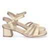 Sandalias doradas para fiesta tacón medio cómodo para mujer DB-2252