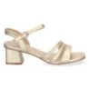 Sandalias doradas para fiesta tacón medio cómodo para mujer DB-2252