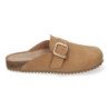Zuecos planos para mujer cómodos color camel DB-3185