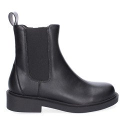 Botines planos estilo chelsea para mujer color negro DB-3357
