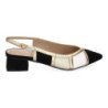 Zapatos de tacón cómodo destalonado para mujer negro DB-3471