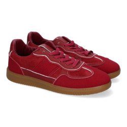 Deportivas planas para mujer color burdeos DD1
