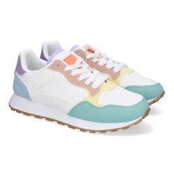 Deportivos planos para mujer cierre cordones multicolor DD4