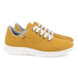 Deportivas ecólogicas material reciclado para mujer color amarillo ECO01