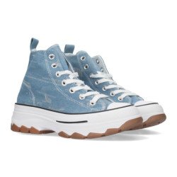 Zapatillas altas denim vaqueras con plataforma para mujer EV-100