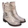Botines dorados planos estilo motero biker para mujer F6603