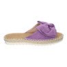 Sandalias planas cómodas para mujer pala con lazo color lila FB-5056