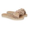 Sandalias planas cómodas para mujer pala con lazo multi color FB-5056