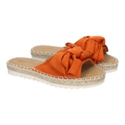 Sandalias planas cómodas para mujer pala con lazo multi color FB-5056