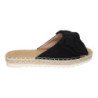 Sandalias planas cómodas para mujer pala con lazo color negro FB-5056
