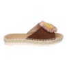 Sandalias planas cómodas para mujer pala flor color rosa FB-5198