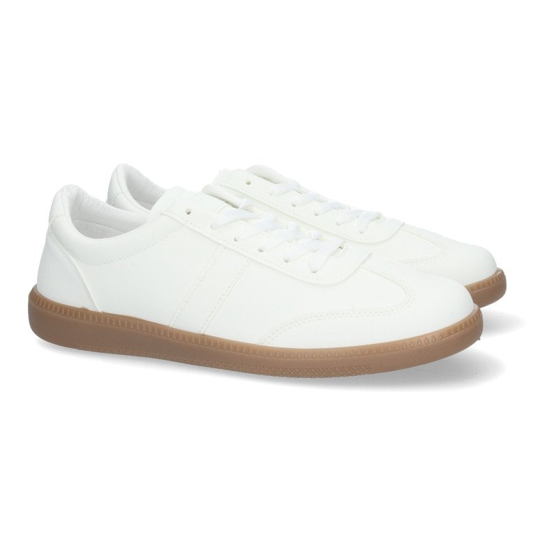 Zapatillas planas cómodas para hombre color blanco FC-58