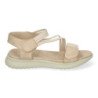Sandalias planas cómodas cierre velcro mujer color beige FZ23-26