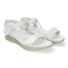 Sandalias planas cómodas cierre velcro mujer color blanco FZ23-26
