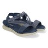 Sandalias planas cómodas cierre velcro mujer color marino FZ23-26