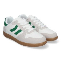 Zapatillas planas cómodas elegantes para mujer color verde G011-2