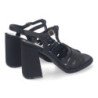 Sandalias de tacón medio de vestir para mujer color negro G2433