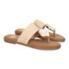 Sandalias planas estilo esclava para mujer color beige GG-72