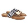 Sandalias planas estilo esclava para mujer color negro GG-72