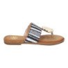 Sandalias planas estilo esclava para mujer color negro GG-72