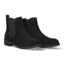 Botines cómods planos para mujer color negro GX260