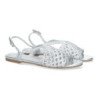 Sandalias plateadas planas cómodas para mujer GZ-2Q4