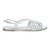 Sandalias plateadas planas cómodas para mujer GZ-2Q4