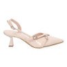 Zapatos de vestir tacón medio salón para mujer color beige HD337