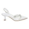 Zapatos de vestir tacón medio para mujer color blanco HD337