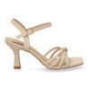 Sandalias de tacón elegante para mujer color beige HF-5136