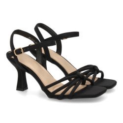 Sandalias de tacón elegante para mujer color negro HF-5136