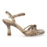 Sandalias de tacón elegante para mujer estampado animal serpiente HF-5136