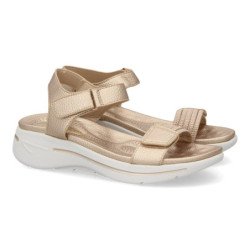 Sandalias planas cómodas para mujer color champan HLS-0691