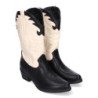 Botas altas camperas tacón bajo para mujer color negro HQ360