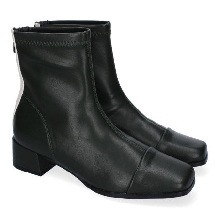 Botines de tacón medio elegantes para mujer color verde JB-3401