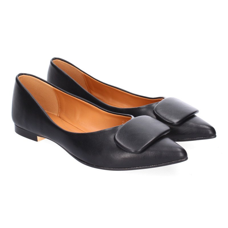 Zapatos cómodos estilo bailarinas plano color negro JB-3408