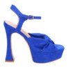 Sandalias de fiesta tacón y plataforma para mujer color azul JL627