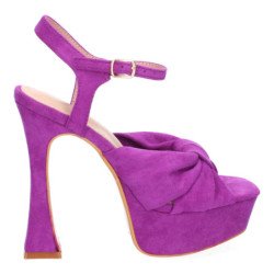 Sandalias de fiesta tacón y plataforma para mujer color lila JL627