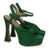 Sandalias de fiesta tacón y plataforma para mujer color verde JL627