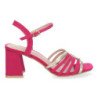 Sandalias de vestir tacón cómodo para mujer color fucsia JL777