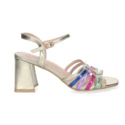 Sandalias de vestir tacón cómodo para mujer multicolor JL777