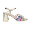 Sandalias de vestir tacón cómodo para mujer multicolor JL777