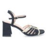 Sandalias de vestir tacón cómodo para mujer color negro JL777